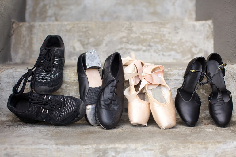 Different types of dance shoes