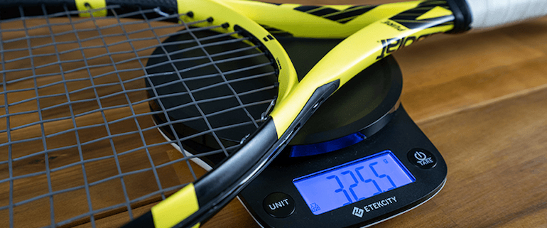 tennis racquet weight