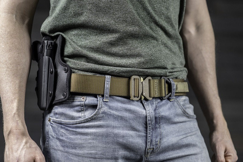 Man wearing tactical belt